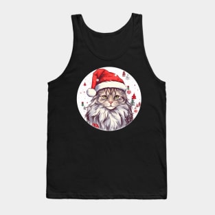 Maine Coon Cat Xmas, Love Cats Tank Top